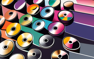 Various rolls of colored foils