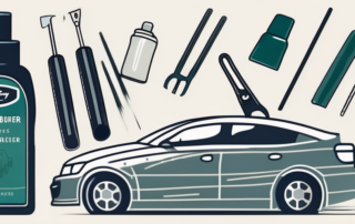 A car's bumper with visible scratches on it