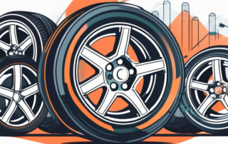 A set of car wheels undergoing a smart repair process