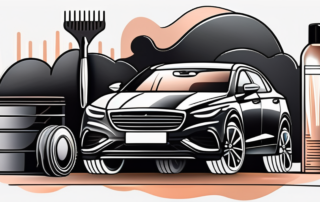 A black car with a glossy finish