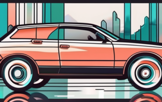 A car with a vibrant and glossy finish due to foil printing