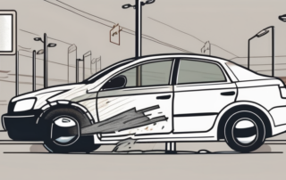 A car with various types of common damages like dents