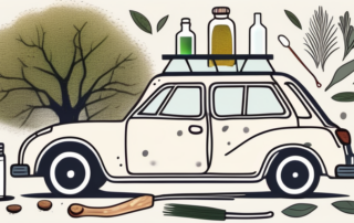 A car with spots of tree resin on it