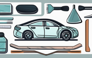 A car windshield with a stone chip