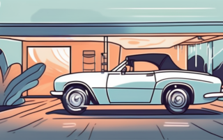 A convertible with a fabric roof going through a high-quality car wash