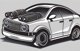 Various car parts like engine