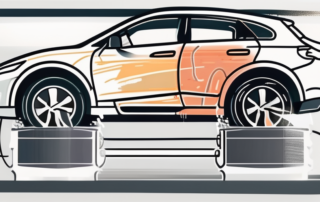A car with visible scratches being polished with a buffer