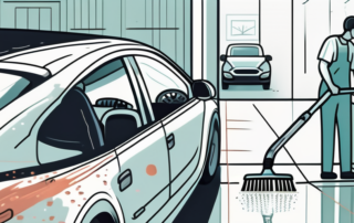 A car being meticulously cleaned both inside and out