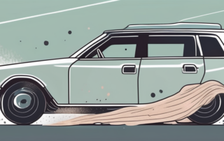 A car being cleaned with a piece of washing clay