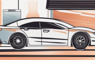 A car with tinted headlights