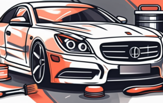 A car with a shiny