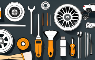 A quixx felgen reparatur-set laid out with its various components