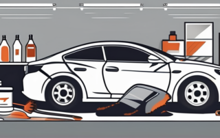 Various types of dent repair kits spread out on a workbench