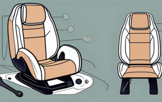 A car seat with a tear in it
