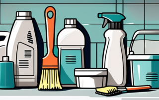 Various car cleaning tools like sponges