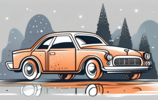 A pair of car headlights