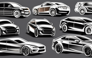 Several different types of black cars