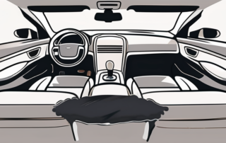 A car interior focusing on the leather seats