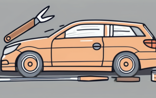 A car with visible deep scratches on its surface