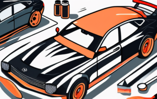 Various car detailing tools such as polishers