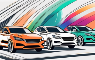 A variety of cars with shiny
