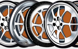 Aluminum car wheels in various stages of repair