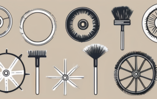 Several different types of wheel brushes