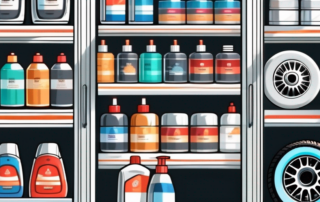 Various car care products like wax