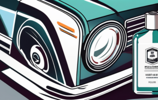 A car with dull headlights on one side and polished