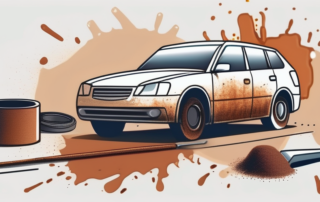 A car with visible rust patches on it