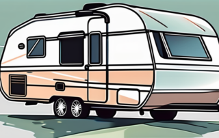 A motorhome with a shiny