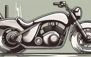 A motorcycle with focus on the spokes