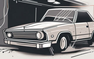 A car with visible scratches on its surface