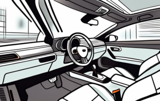 The interior of a car