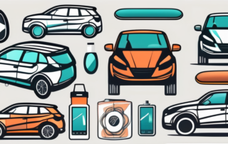 Various car accessories like gps navigation system