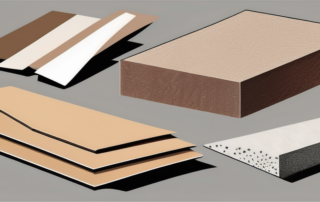 Several types of sandpaper with different textures and grains
