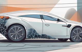 A car's bonnet (motorhaube) with a protective film on it