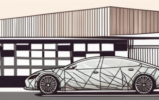 A car partially wrapped in chromfolie