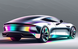 A car with a holographic paint finish