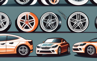 A set of car wheels being sealed