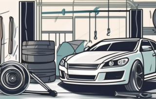 A car wheel with visible scratches