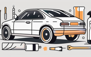 A car being sealed with a protective layer