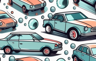 Several different types of cars gleaming and sparkling after being washed