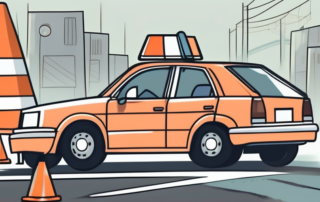 A car in perfect condition on a road