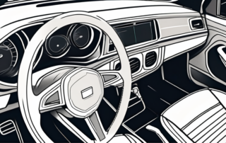 A car cockpit gleaming with cleanliness