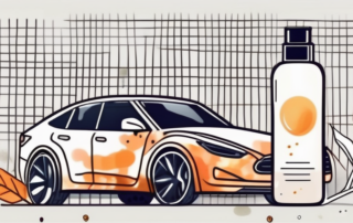 A car with spots of tree resin on it