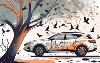 A car parked under a tree