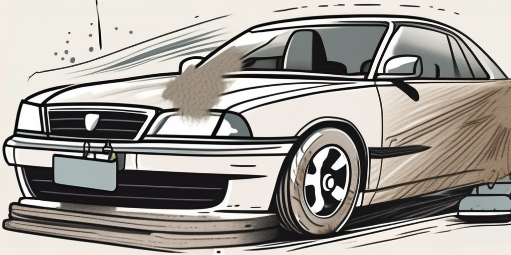 A car bumper with noticeable scratches