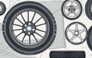 Various car parts like tires