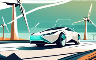 A futuristic water-powered car with sleek design